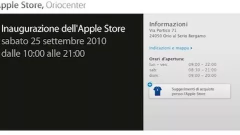 L'Apple Store di Bergamo apre il 25 settembre