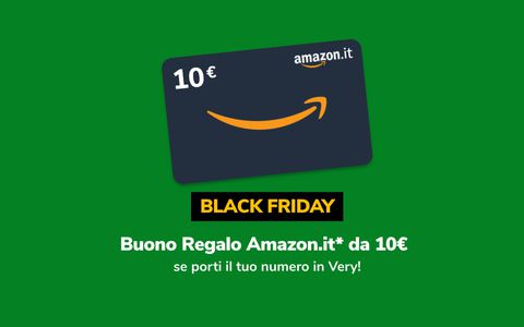 Very Black Friday: per te un Buono Amazon da 10€