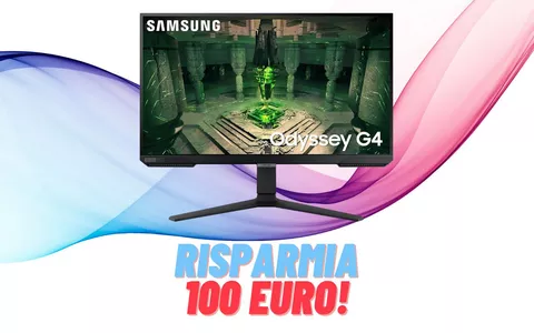 Samsung Odyssey G4 da gaming a 100 EURO IN MENO con il Black Friday