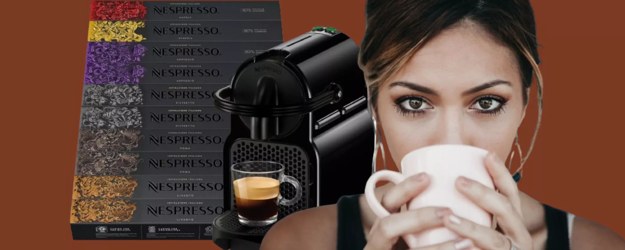 Macchina da caffè Nespresso Inissia + 100 capsule a soli 99,90€ su Amazon (offerta a tempo)