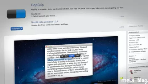 PopClip porta il copia/incolla di iOS su Mac