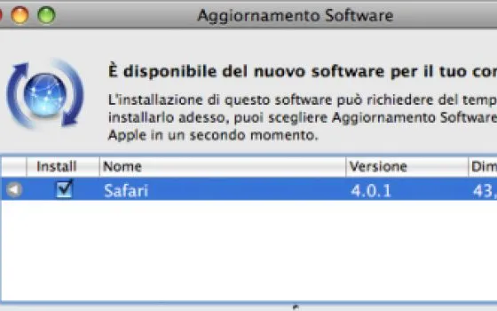 Disponibile Safari 4.0.1