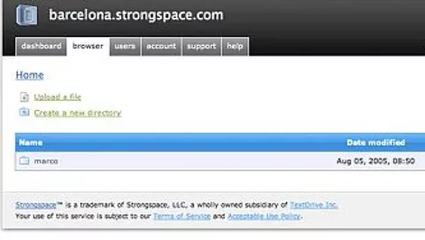 Strongspace, Backup su SSH