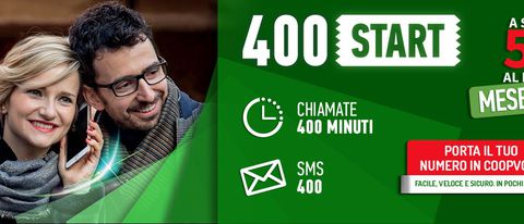 CoopVoce lancia 400 Start, 400 minuti e SMS a 5€