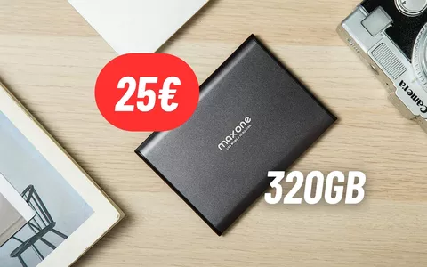 Hard disk esterno ultrasottile da 320GB a soli 25€ su Amazon