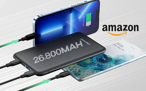 Power Bank 26800mAh per ricaricare fino a 4 dispositivi alla volta: SUPER PROMO Amazon