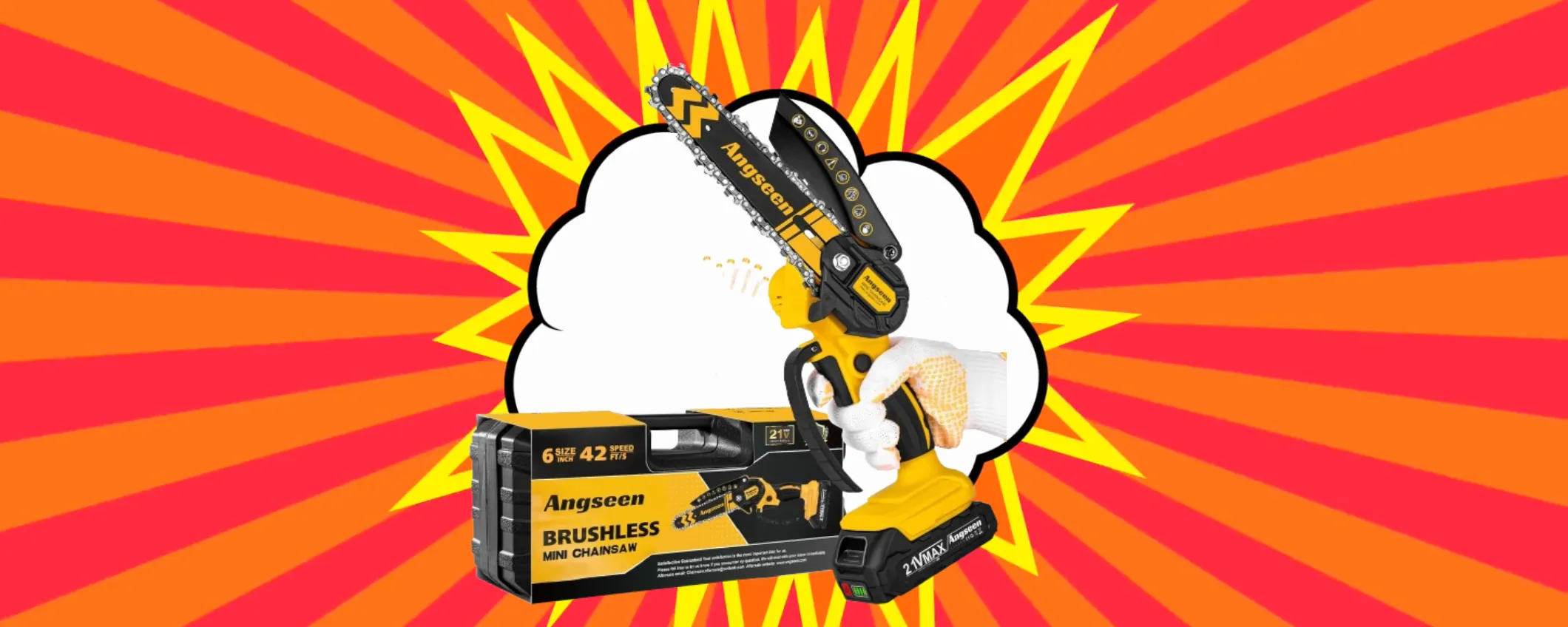 Mini motosega a batteria scontatissima al -40%: promozione bomba su Amazon