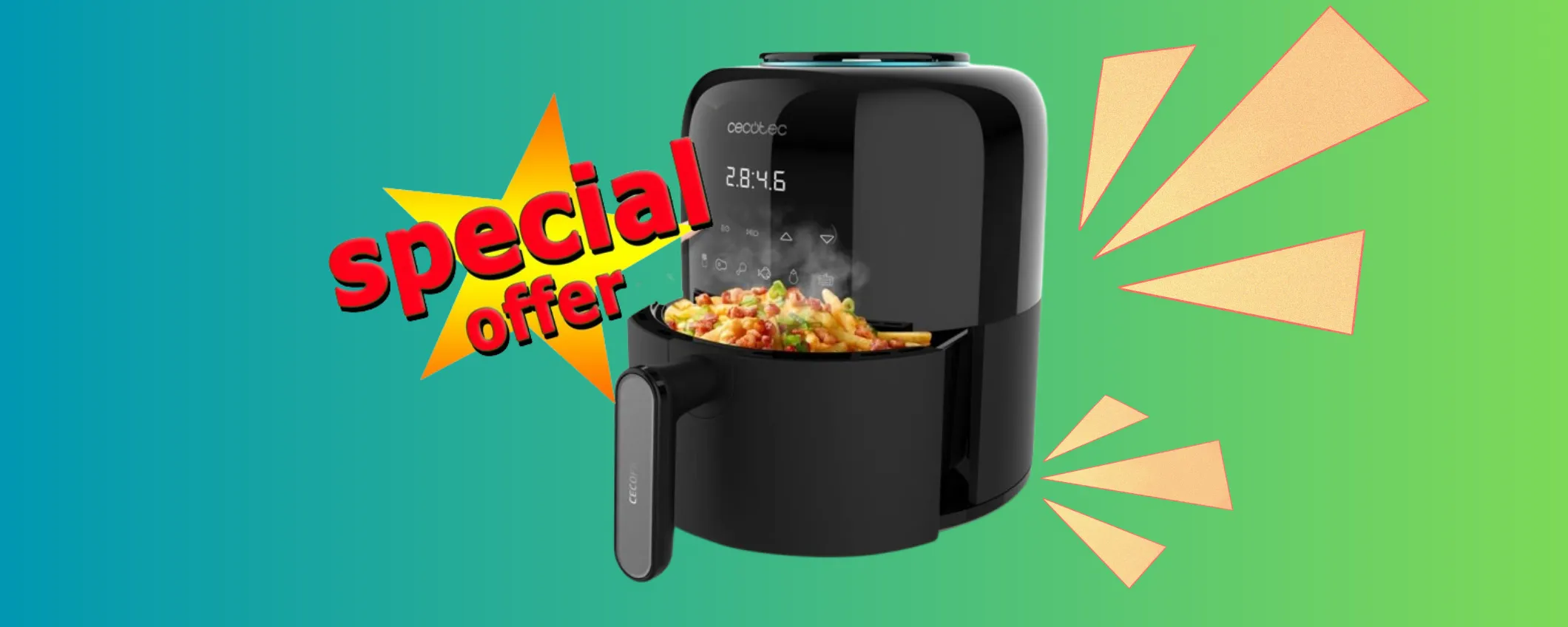 Friggitrice ad Aria Cecotec a mini prezzo: la porti a casa a soli 34€