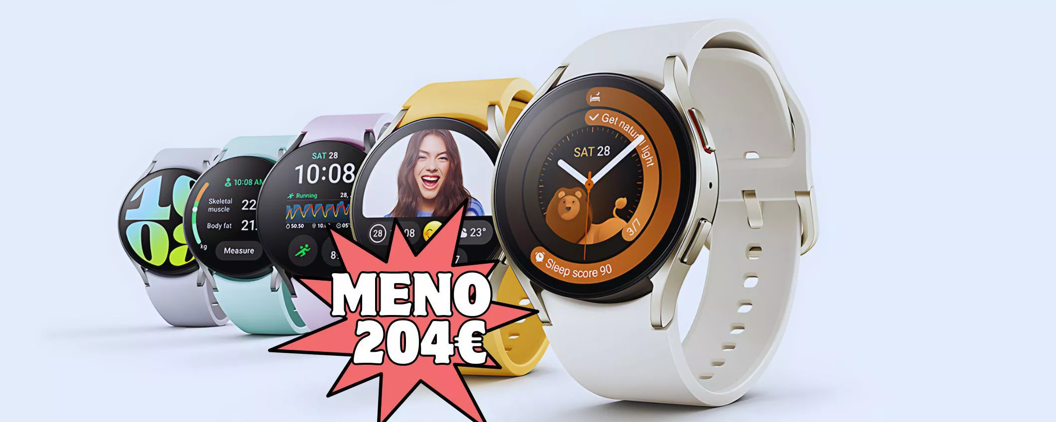 Samsung Galaxy Watch6, crollo verticale del prezzo MENO 42 PER CENTO