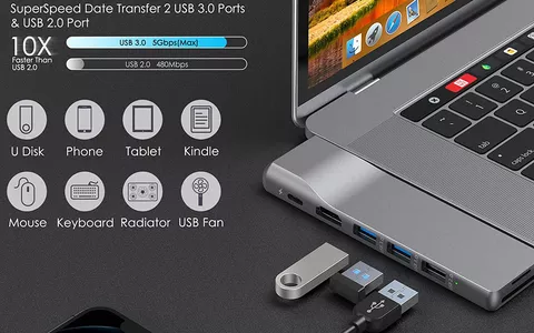 Hub USB-C 8 in 2: L'espansione per MacBook Pro che calza a pennello