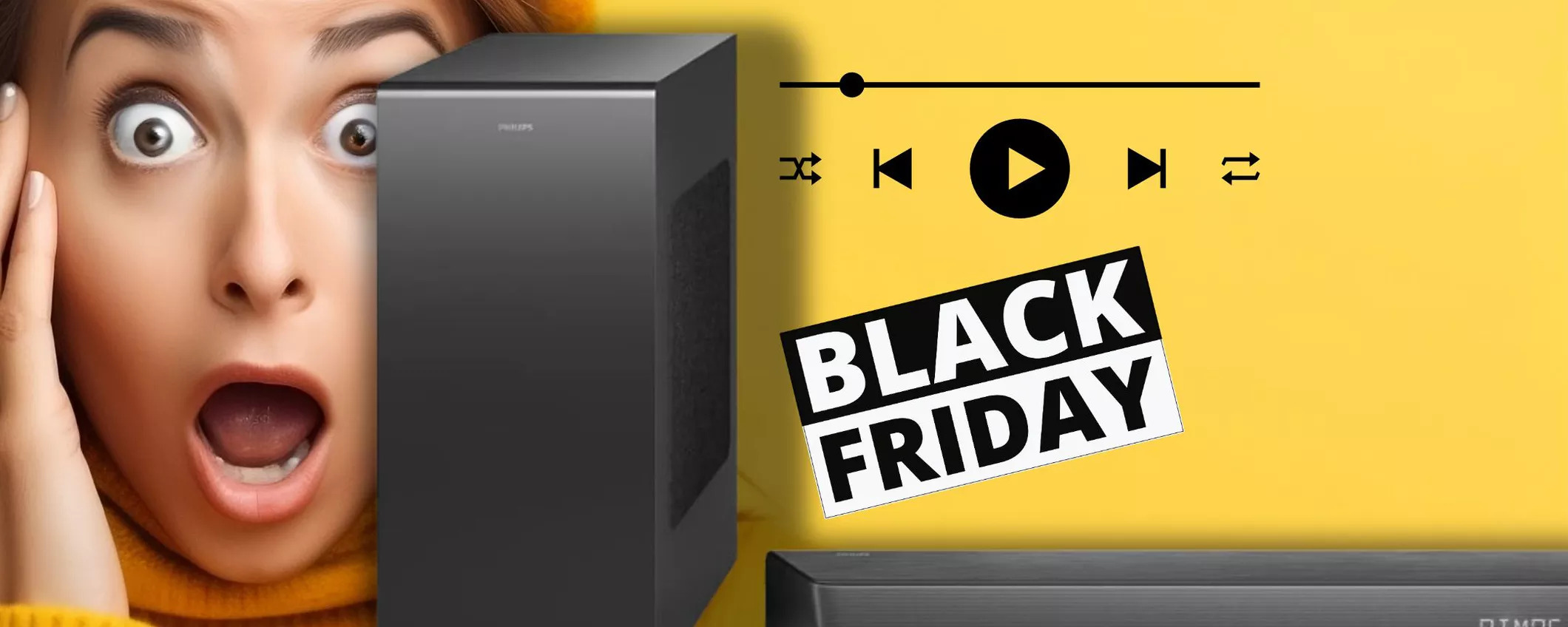 SOUND PAZZESCO: Philips Soundbar con Subwoofer è ora in sconto per il Black Friday!