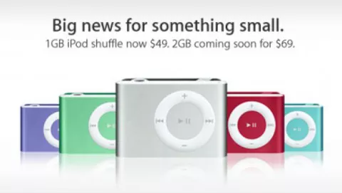 Nuovo iPod Shuffle 2GB a 65€