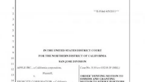 La causa di Apple contro eForCity arriverà in tribunale