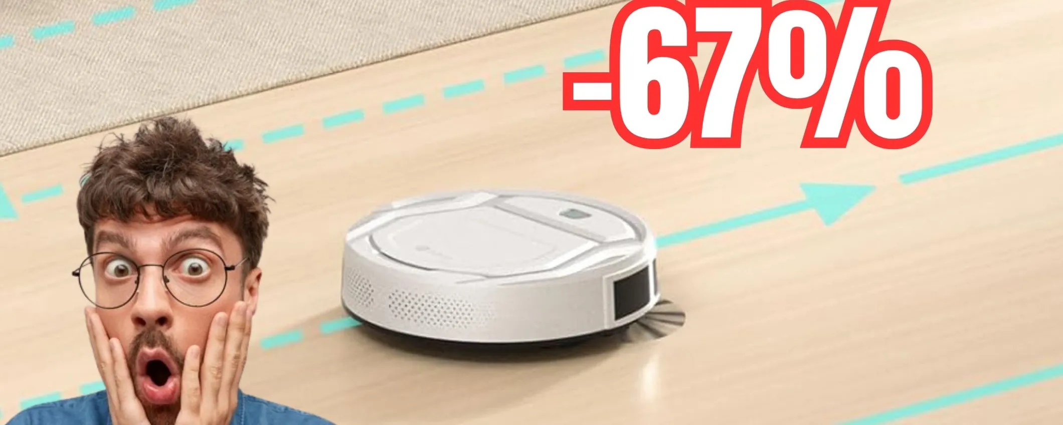Amazon sconto folle: robot aspirapolvere, Alexa e 2200Pa (-67%)