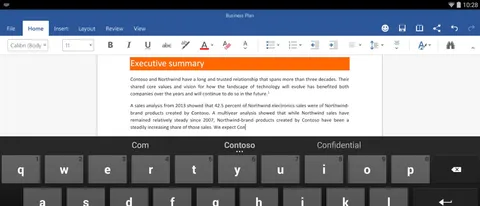 Office Preview per tablet Android su Google Play