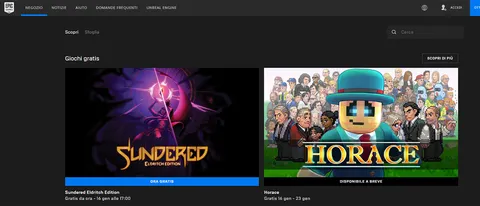 Epic Games Store, giochi gratis per tutto il 2020