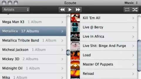Ecoute, un'alternativa leggera a iTunes