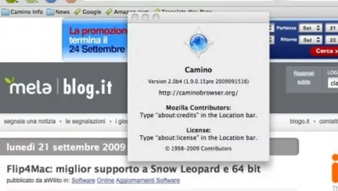 Camino 2.0 Beta 4: rilasciata la beta pubblica
