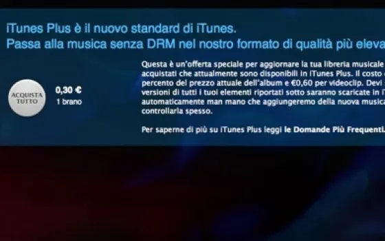 Passare a iTunes Plus una traccia alla volta