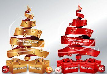 Natale 2009 Vodafone: Christmas card Messaggi e Parole, Internet Card e Christmas Pack