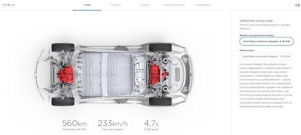 Tesla Model 3, prezzi inferiori e più opzioni