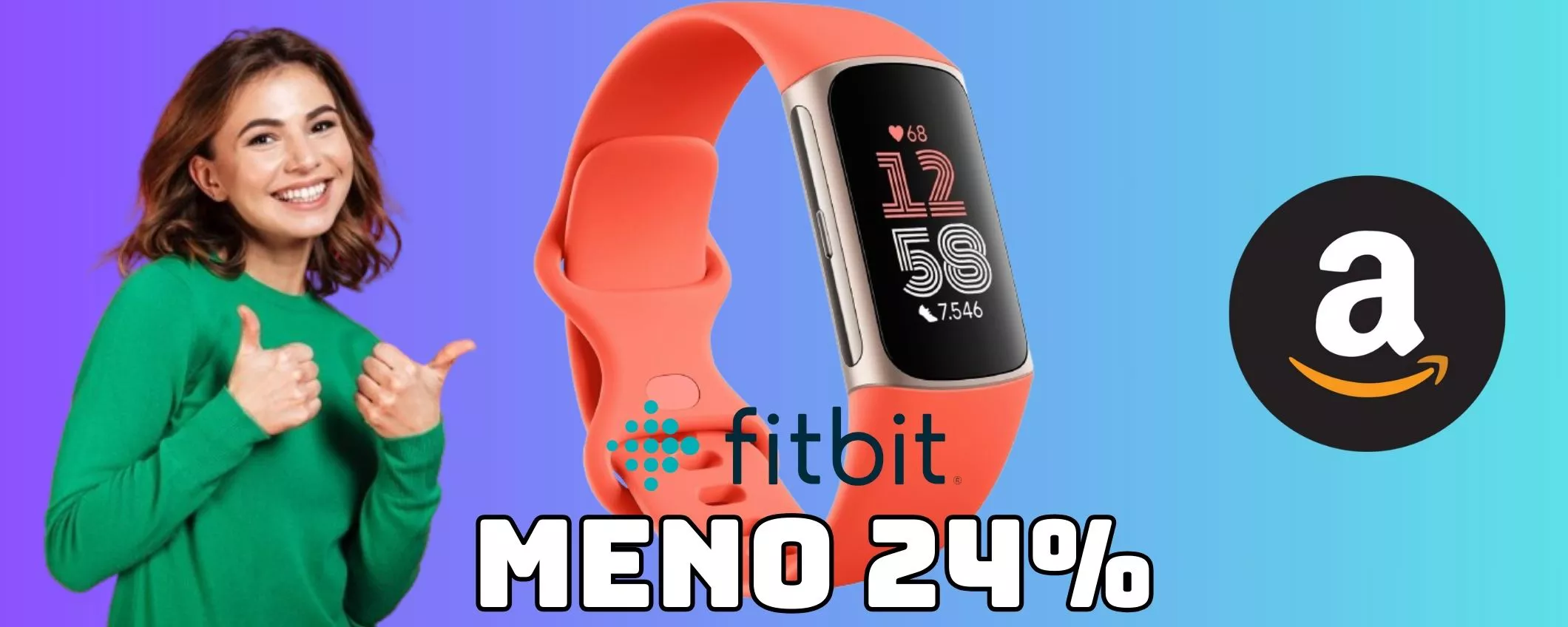 Fitbit by Google Charge 6, il tracker Premium definitivo in super sconto Amazon