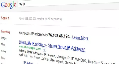 Qual è il mio indirizzo IP? Chiedilo a Google