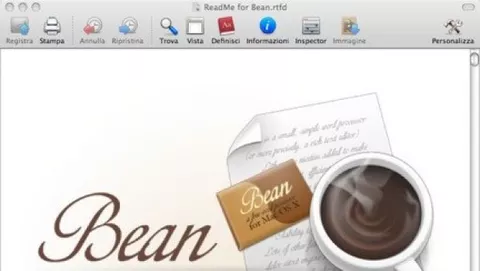 Bean, un word processor gratuito per OS X
