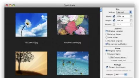 Quickscale: gestire dimensioni e formati delle immagini