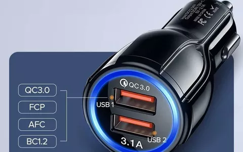 Caricatore per auto da 36W doppia USB: tuo a soli 4€ solo per oggi