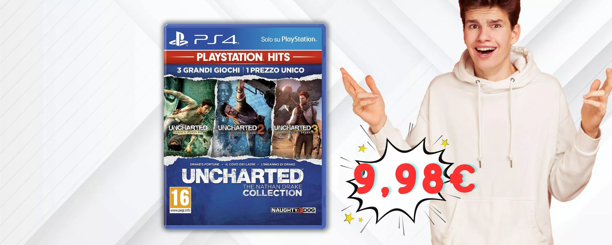 FOLLIA Amazon per Uncharted Collection: tre giochi a MENO DI 10€ (-47%)