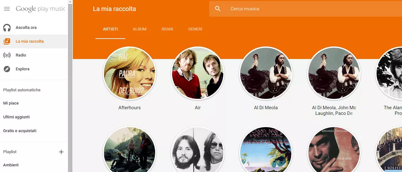 Google Play Musica: restyling con Material Design