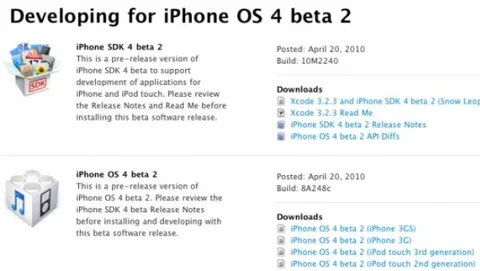 Apple rilascia agli sviluppatori iPhone OS 4.0 SDK beta 2