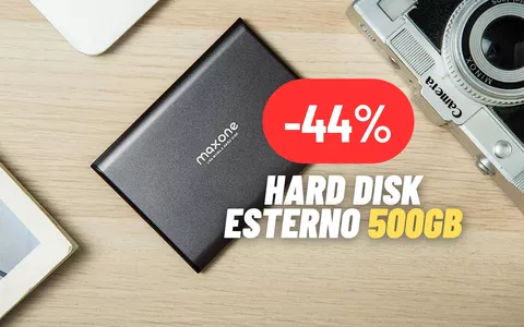 Aumenta il tuo storage di 500GB con l'hard disk esterno al 44% DI SCONTO