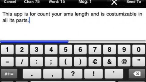 iPhone: tenere sotto controllo i caratteri in un SMS, con mySmsCounter
