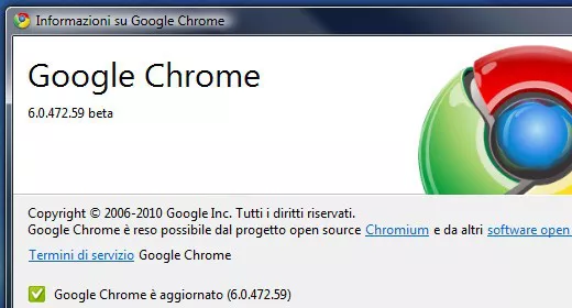 Chrome 6.0.472.59, aspettando Chrome 7