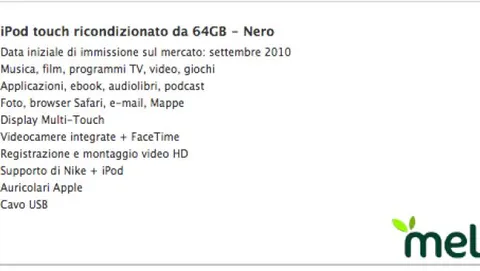 MacSconti su Melablog: software ed offerte di iPod touch 64GB ricondizionati