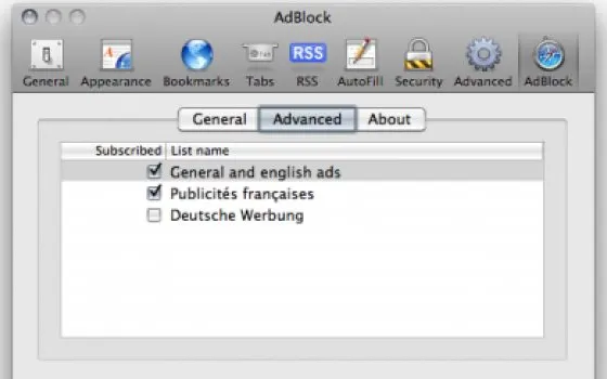 Safari AdBlock per Leopard: un plug-in per bloccare la pubblicità