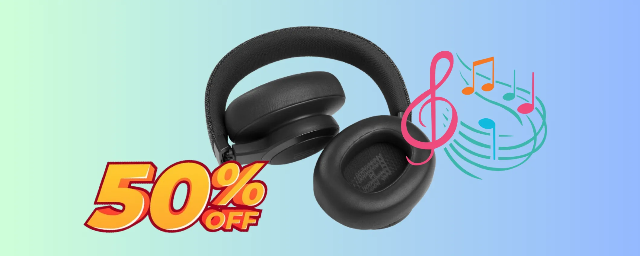 Cuffie over-ear JBL LIVE: con la promo Amazon le paghi la metà