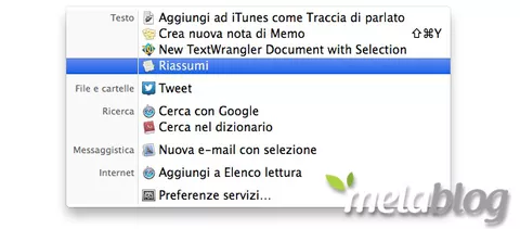 Come riassumere un testo automaticamente con OS X