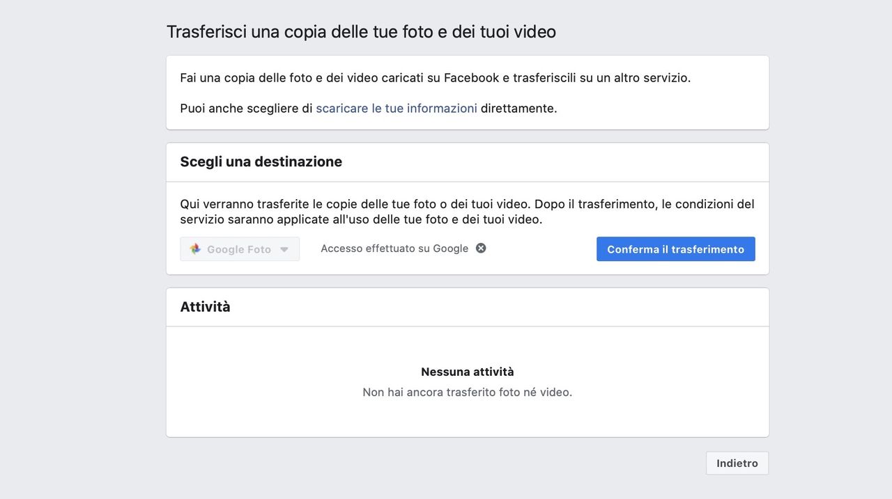 Facebook, come salvare foto e video su Google Foto Webnews