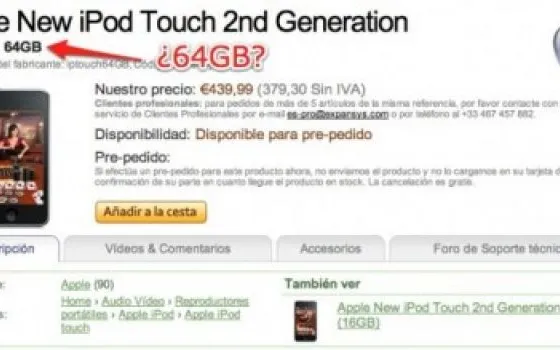 Salta fuori un iPod Touch 2G da 64Gb