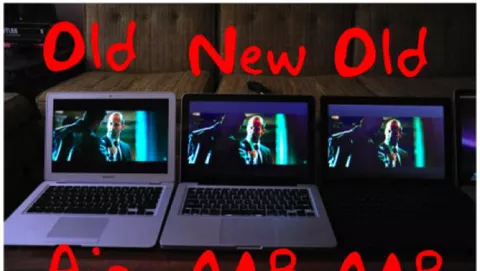 MacBook Air, nuovi MacBook e  vecchi MacBook: schermi a confronto