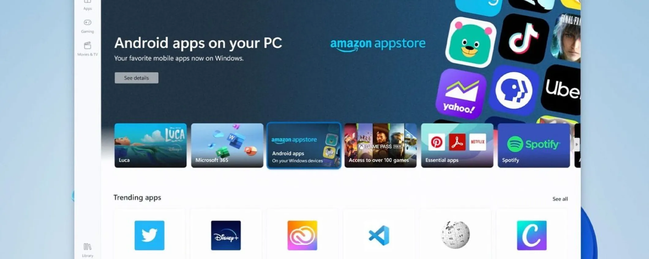 Microsoft copia Apple: le app Android girano su Windows 11