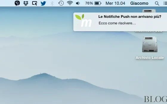 OS X Yosemite, risolvere i problemi con le Notifiche Push dei siti Web