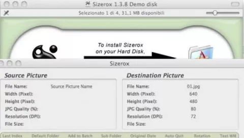 Sizerox ridimensiona e rinomina le immagini su Mac