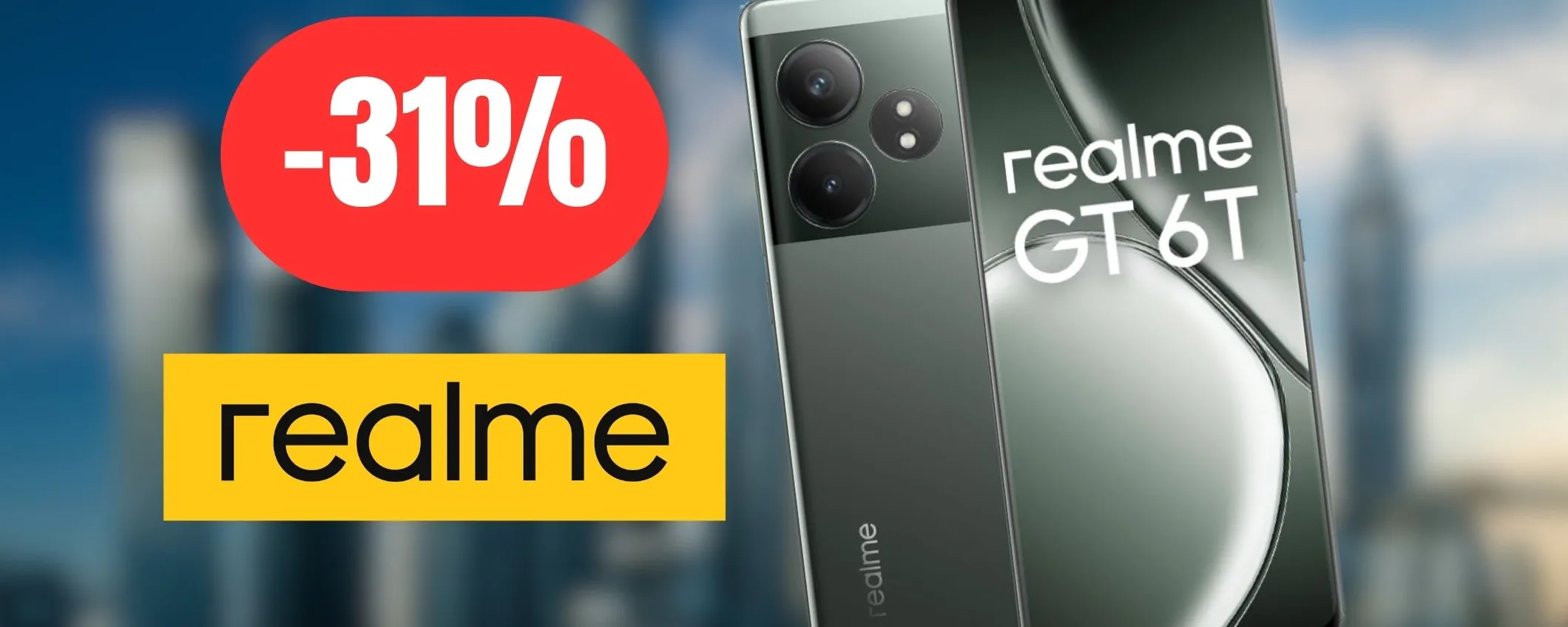 realme GT 6T al 31% di sconto su Amazon: promozione al top