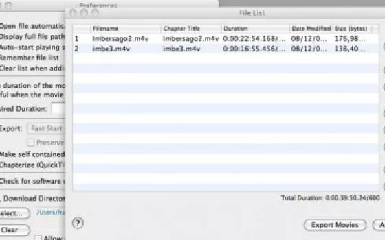 AddMovie aggrega singoli file in un unico filmato QuickTime