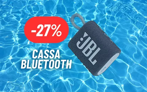 Porta in vacanza la tua cassa bluetooth JBL GO 3: impermeabile e potentissima (-27%)