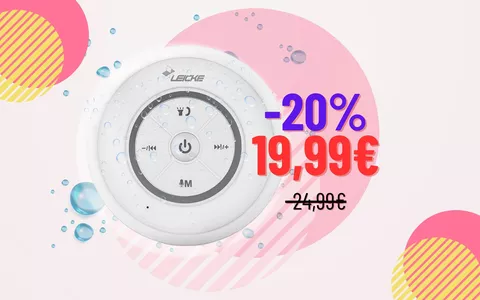 Altoparlante da doccia compatibile con Siri (iOS): musica sempre a soli 19€!